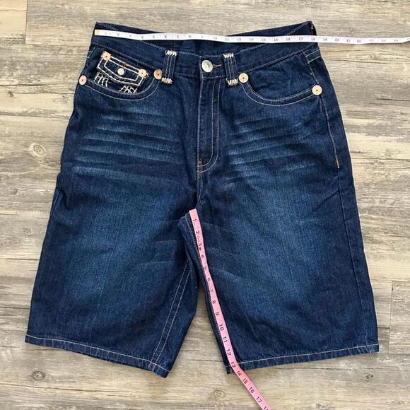 Vintage True Religion Joey Super T Jean Shorts Double Stitching Size 36X14 - Picture 7 of 7